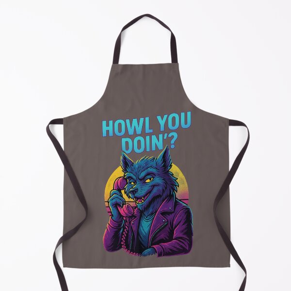 Item preview, Retro Halloween Wolf – “Howl You Doin’” Funny Spooky Design designed and sold by Meandmyshop.