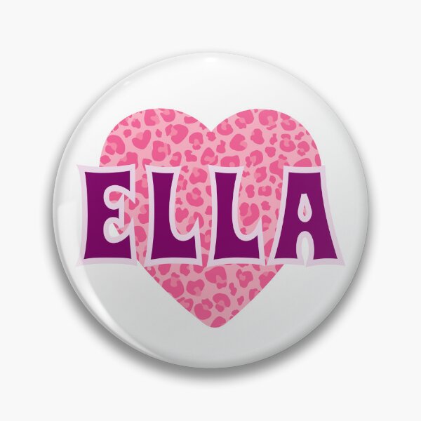 Item preview, Ella Name Pink Leopard Heart  designed and sold by Jeallan Designs.