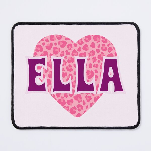 Item preview, Ella Name Pink Leopard Heart designed and sold by Jeallan Designs.