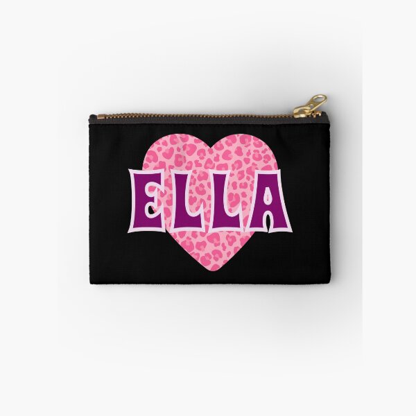Item preview, Ella Name Pink Leopard Heart  designed and sold by Jeallan Designs.