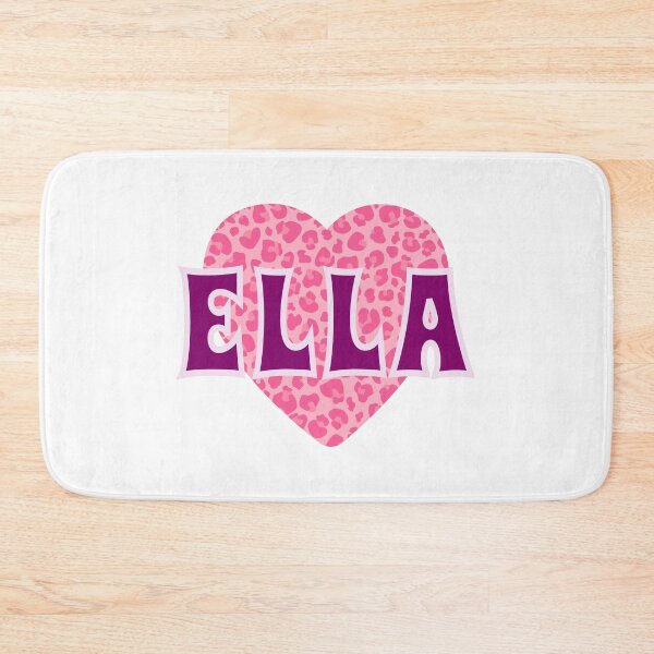 Item preview, Ella Name Pink Leopard Heart  designed and sold by Jeallan Designs.