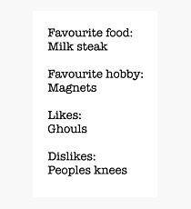 Milk Steak Design Photographic Print