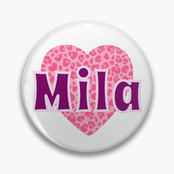 Item preview, Mila Name Pink Leopard Heart  designed and sold by Jeallan Designs.