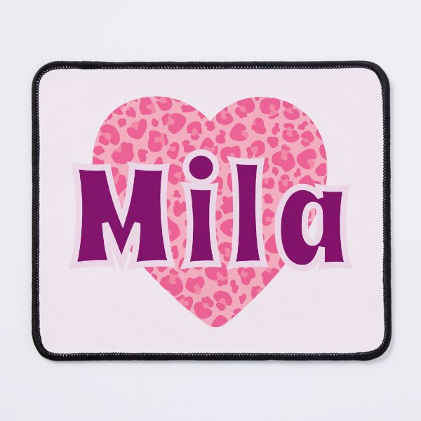 Item preview, Mila Name Pink Leopard Heart designed and sold by Jeallan Designs.