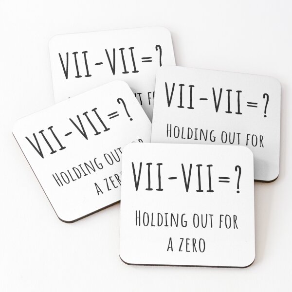 Item preview, Holding Out For a Zero Roman Numerals - Maths Humour designed and sold by DoingMaths.