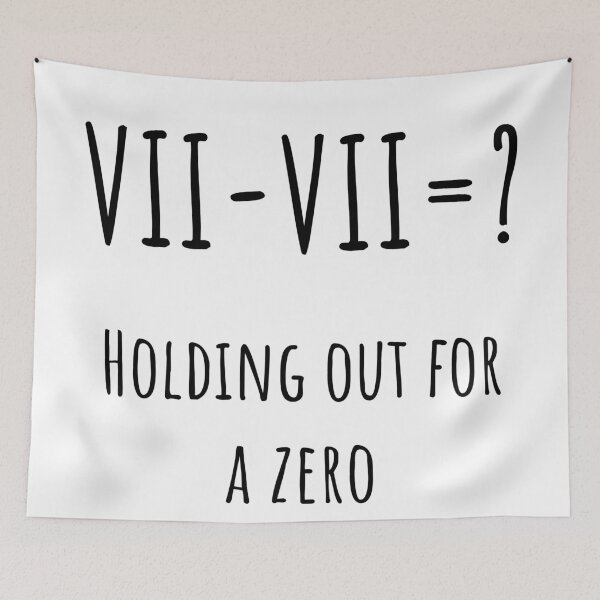Item preview, Holding Out For a Zero Roman Numerals - Maths Humour designed and sold by DoingMaths.