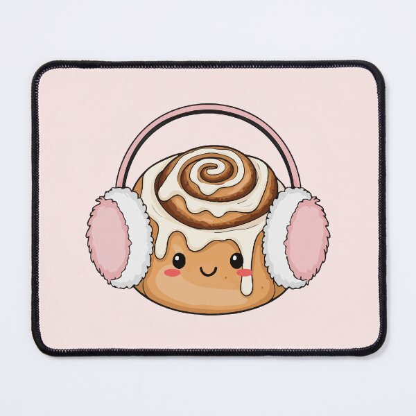 Item preview, Cinnamon roll wearing earmuffs designed and sold by Amir Faysal.