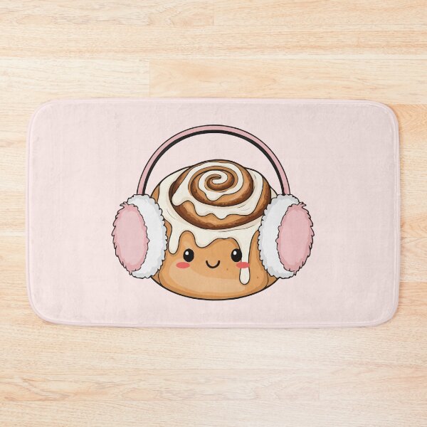 Item preview, Cinnamon roll wearing earmuffs designed and sold by Amir Faysal.