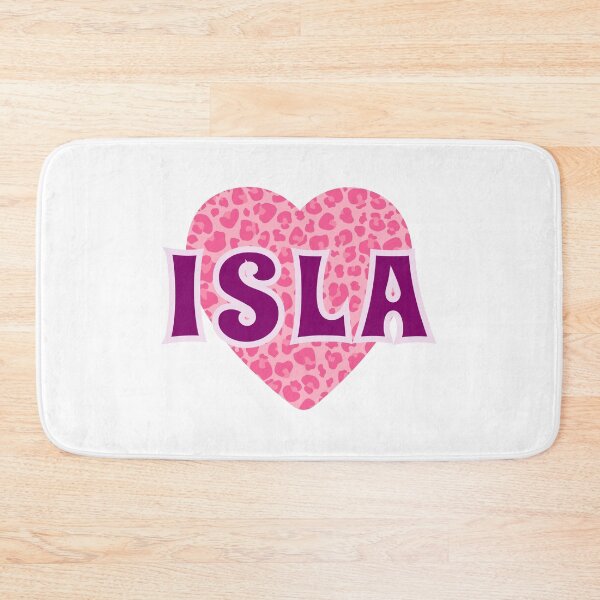 Item preview, Isla Name Pink Leopard Heart  designed and sold by Jeallan Designs.