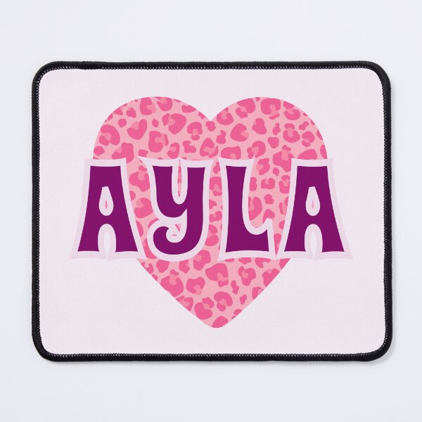 Item preview, Ayla Name Pink Leopard Heart designed and sold by Jeallan Designs.