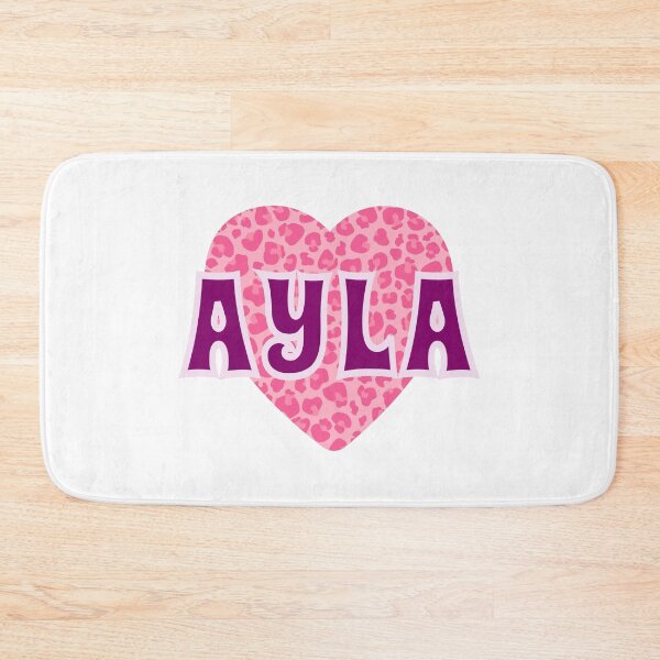 Item preview, Ayla Name Pink Leopard Heart  designed and sold by Jeallan Designs.