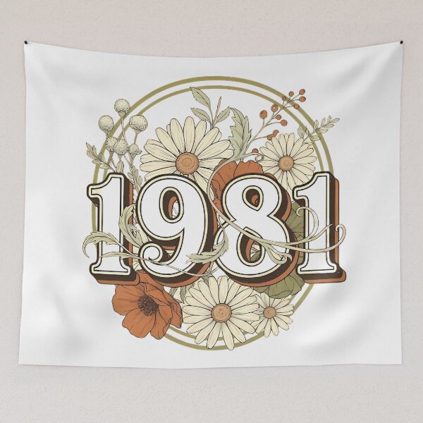 Item preview, Vintage Floral 1981 designed and sold by Linework Studio.