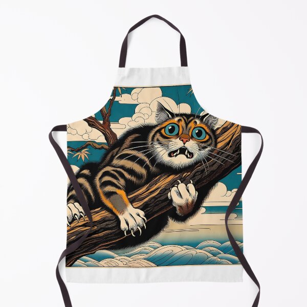 Item preview, Clingy Cat in a Tree - Ukiyo-e Style designed and sold by EcstaticRegards.