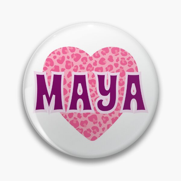 Item preview, Maya Name Pink Leopard Heart  designed and sold by Jeallan Designs.