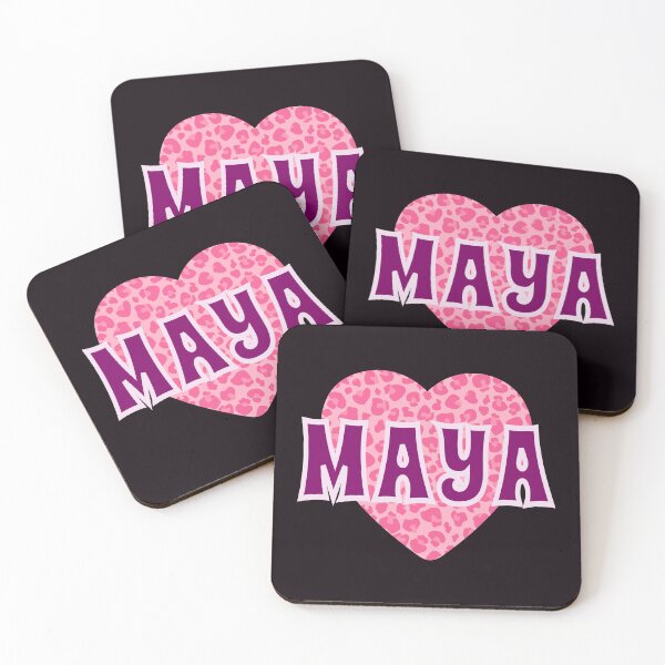 Artikelvorschau, Maya Name Rosa Leopard Herz entworfen und verkauft von Jeallan Designs.