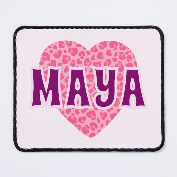 Item preview, Maya Name Pink Leopard Heart designed and sold by Jeallan Designs.