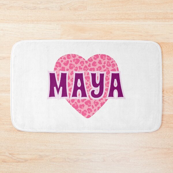 Item preview, Maya Name Pink Leopard Heart  designed and sold by Jeallan Designs.