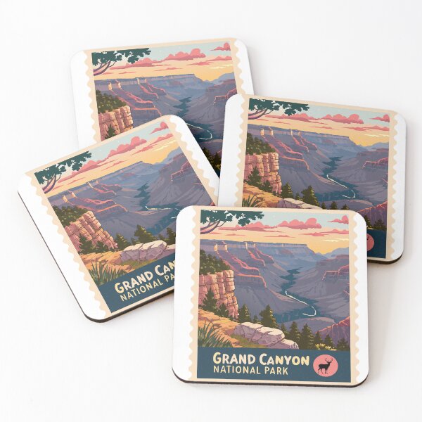 Item preview, Diseño retro de sello postal del Gran Cañón designed and sold by BlesstB.