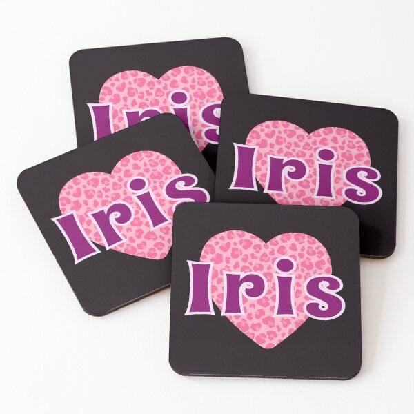 Item preview, Iris Name Pink Leopard Heart  designed and sold by Jeallan Designs.