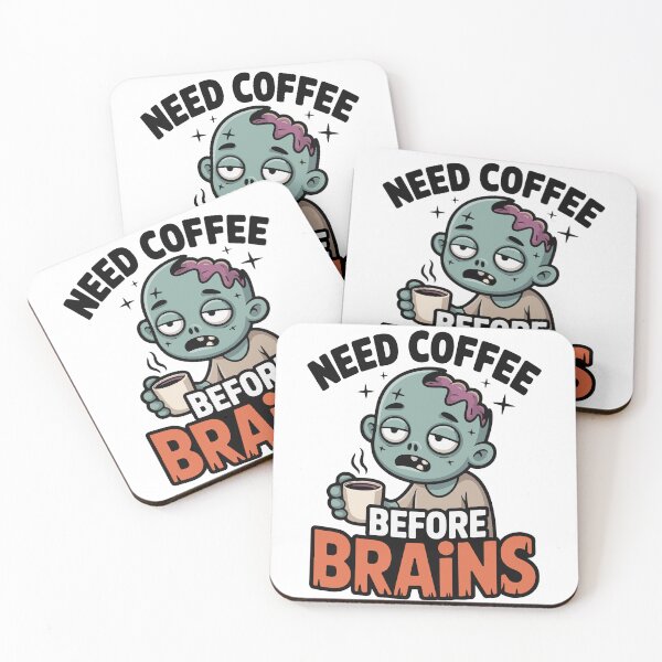 Item preview, Funny Zombie Coffee Lover – Need Coffee Before Brains designed and sold by Mr-Slow.