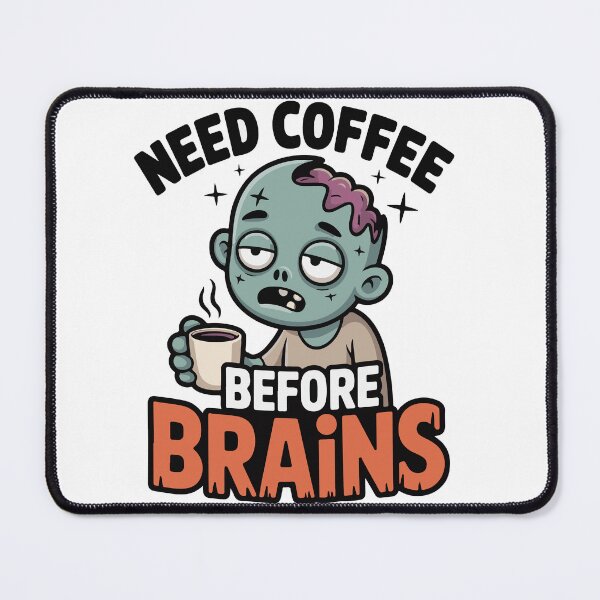 Item preview, Funny Zombie Coffee Lover – Need Coffee Before Brains designed and sold by Mr-Slow.