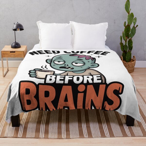 Item preview, Funny Zombie Coffee Lover – Need Coffee Before Brains designed and sold by Mr-Slow.