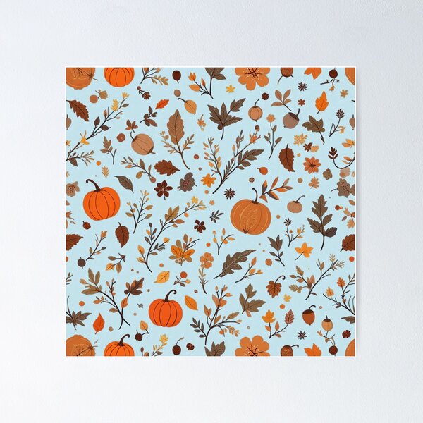 Item preview, A whimsical autumn pattern designed and sold by Merrylands Artshop.