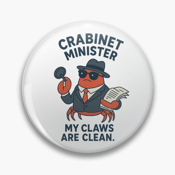 Item preview, Crab Politician – Funny Crab Meme Cartoon | Crabinet Minister designed and sold by VisionTear.