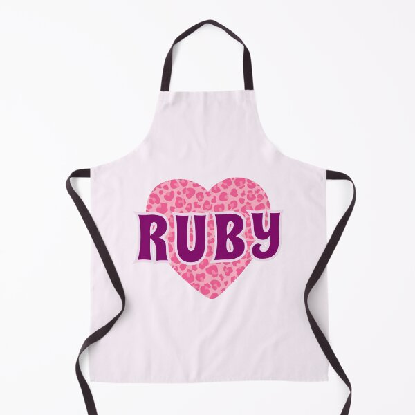 Item preview, Ruby Name Pink Leopard Heart designed and sold by Jeallan Designs.
