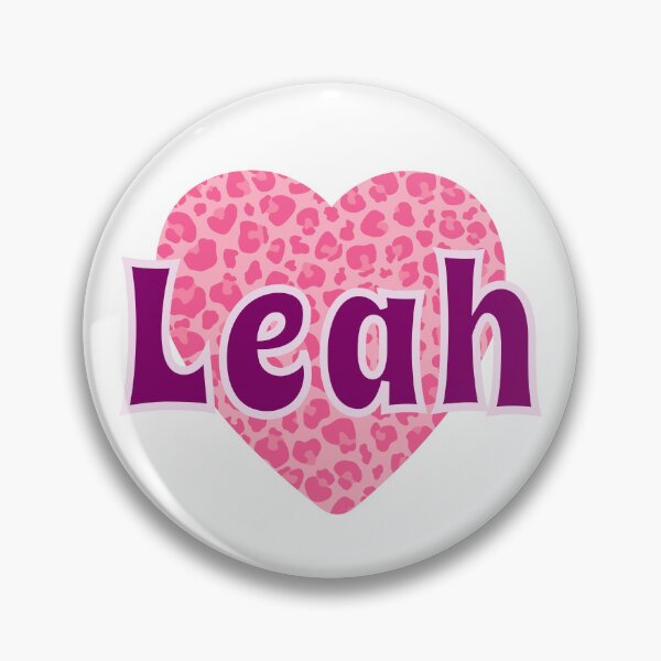 Item preview, Leah Name Pink Leopard Heart  designed and sold by Jeallan Designs.