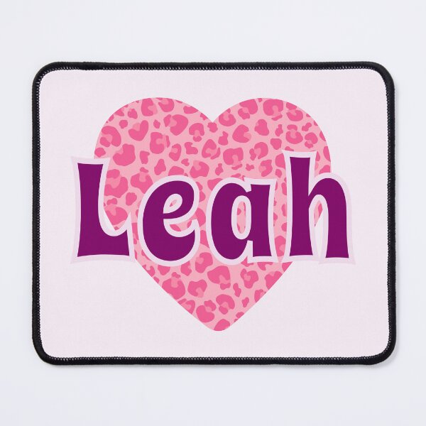 Item preview, Leah Name Pink Leopard Heart designed and sold by Jeallan Designs.