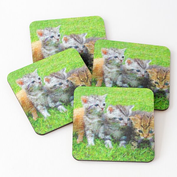 Item preview, Home Decor Wall Digital printable Art A Cat Family, The Cute Five Siblings in Classical Art designed and sold by Arts n stories.