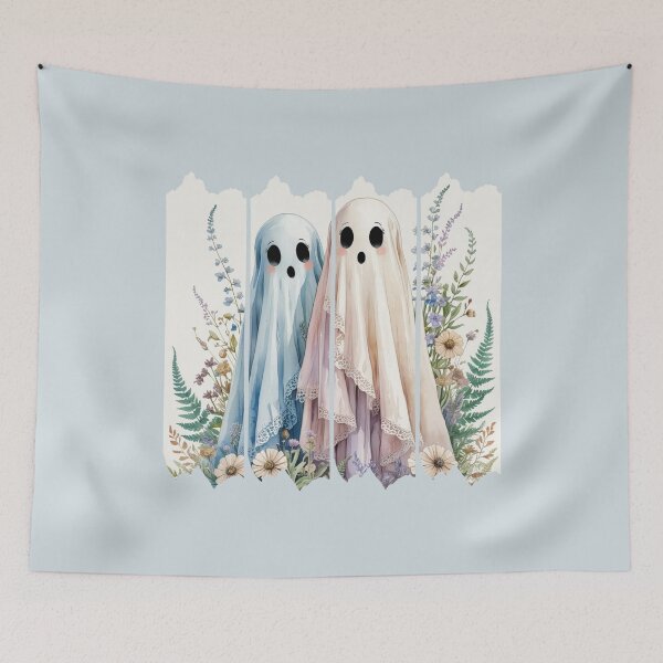 Item preview, Botanical Ghosts, Cute Romantic Floral Halloween Illustration designed and sold by KolorellaS.