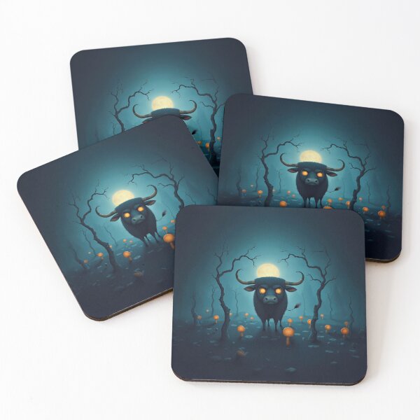 Item preview, Bull in Moonlit Forest designed and sold by Whimsical Hug.