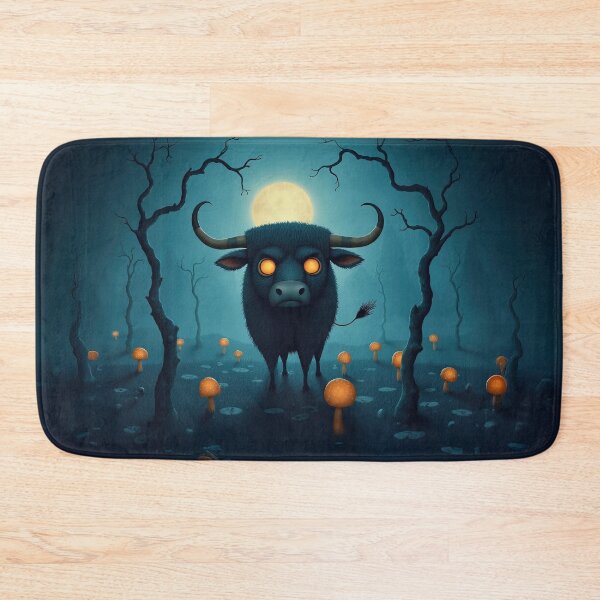 Item preview, Bull in Moonlit Forest designed and sold by Whimsical Hug.