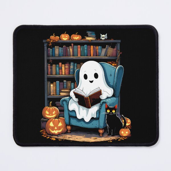 Item preview, Cute and Spooky Ghost Reading in the Library Halloween designed and sold by DesignsByAnett.