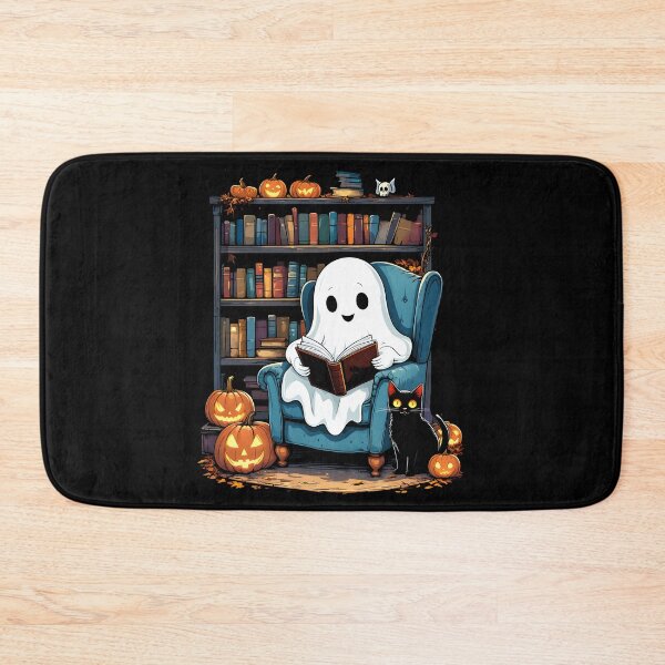 Item preview, Cute and Spooky Ghost Reading in the Library Halloween designed and sold by DesignsByAnett.