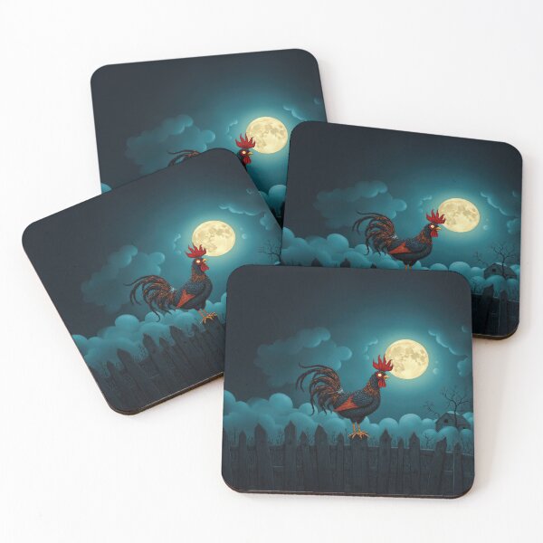 Item preview, Rooster’s Cry Under the Full Moon designed and sold by Whimsical Hug.