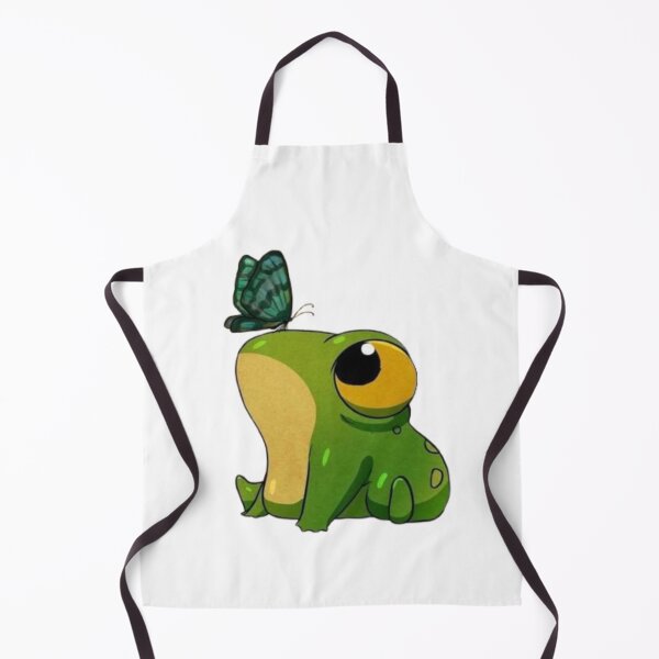 Item preview, Cute Green Frog with Butterfly Cartoon Illustration designed and sold by AesthinkArt.