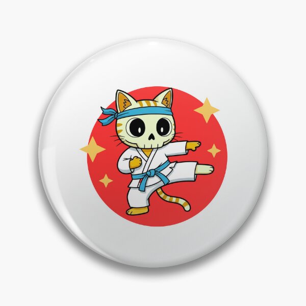 Item preview, Funny Karate Cat Cute Martial Arts Cartoon Design designed and sold by MotivaChic.