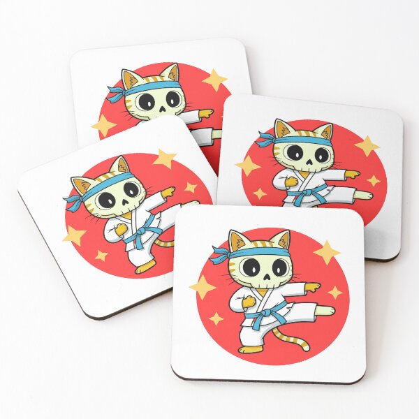 Item preview, Funny Karate Cat Cute Martial Arts Cartoon Design designed and sold by MotivaChic.
