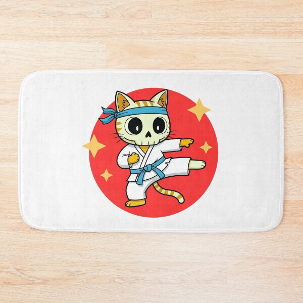 Item preview, Funny Karate Cat Cute Martial Arts Cartoon Design designed and sold by MotivaChic.