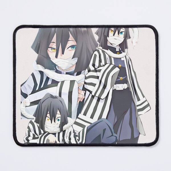Item preview, Iguro Obanai Anime Art: Snake Character with Unique Eyes & Striped Attire designed and sold by CarmelitaJoanie.