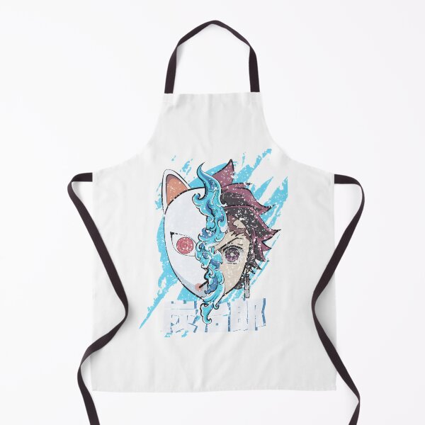 Item preview, Water Breath Style Anime Fox Mask Half Face Grunge Art designed and sold by CarmelitaJoanie.