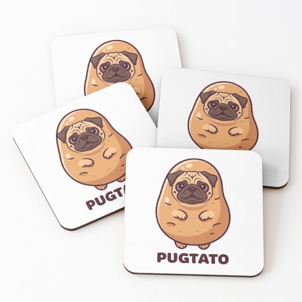 Item preview, dorable Pugtato Cartoon Funny Pug Potato Mashup designed and sold by MotivaChic.