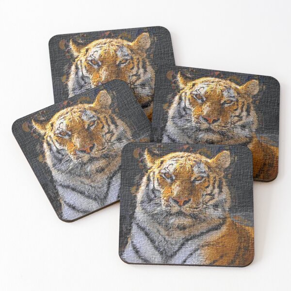 Item preview, Home Decor Wall Digital printable Art, Do Not Mess with Me, The Alert Tiger Guarding His Domain in Classical Art designed and sold by Arts n stories.