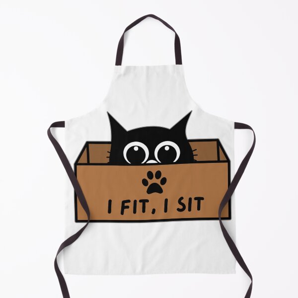 Item preview, I Fit, I Sit – Funny Cat in a Box Design designed and sold by By-soso.