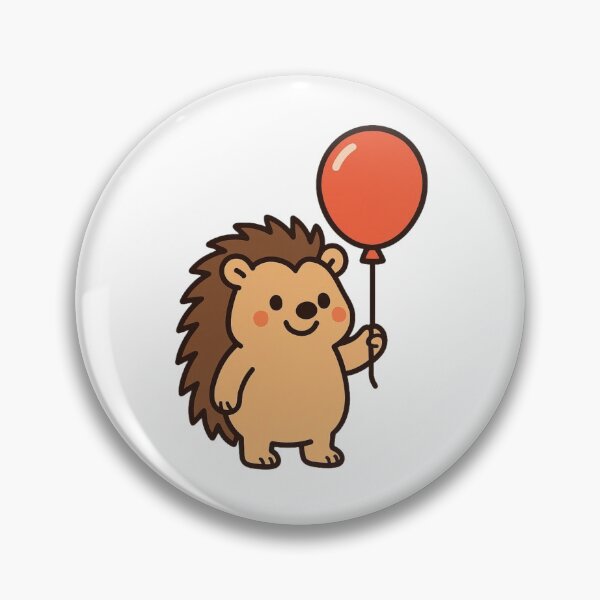 Artikelvorschau, Cartoon-Igel mit einem Ballon – Niedlicher, skurriler Tier-Cartoon entworfen und verkauft von Confuzz1ed.