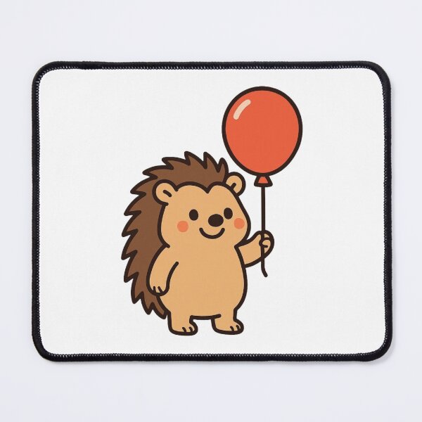 Artikelvorschau, Cartoon-Igel mit einem Ballon – Niedlicher, skurriler Tier-Cartoon entworfen und verkauft von Confuzz1ed.