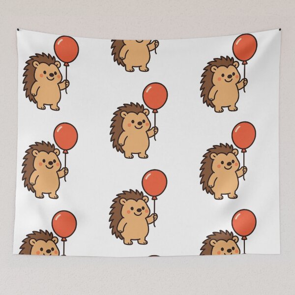 Artikelvorschau, Cartoon-Igel mit einem Ballon – Niedlicher, skurriler Tier-Cartoon entworfen und verkauft von Confuzz1ed.